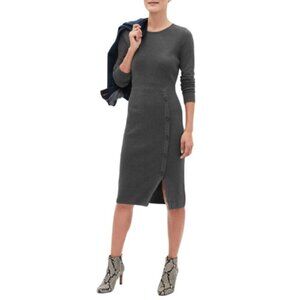 Banana Republic Womens Medium Button Skirt  Sweater Dress In Dark Olive